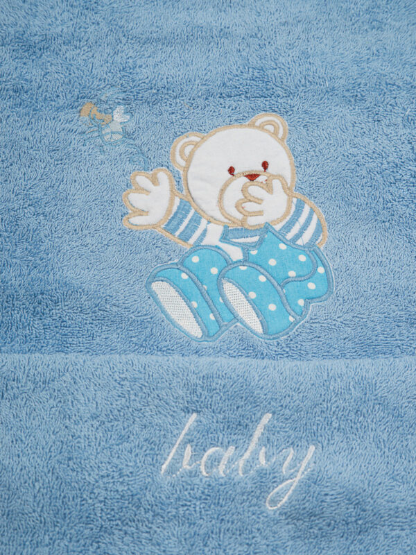 Σετ πετσέτες κεντητές Bear 04 Blue/Blue