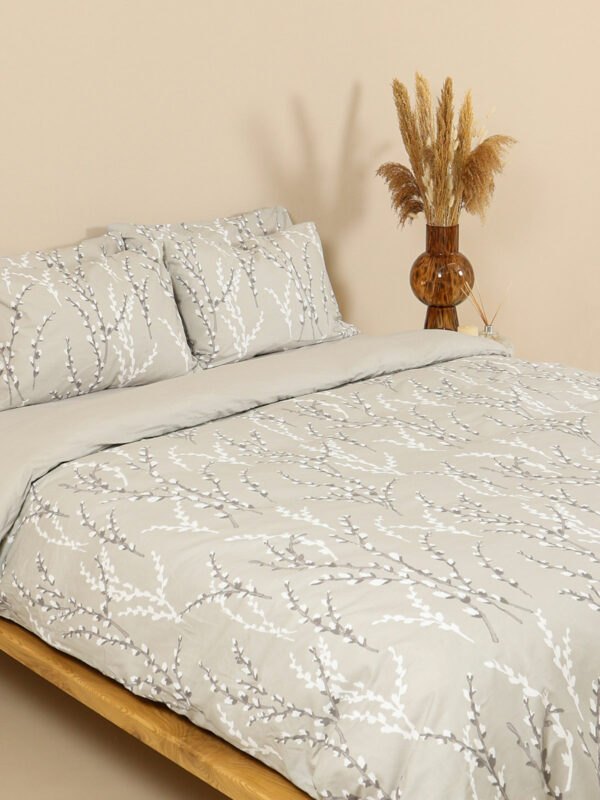 Σετ Σεντόνια Cotton Feelings 2054 Grey Μονό με λάστιχο(105x205+30) - Image 3